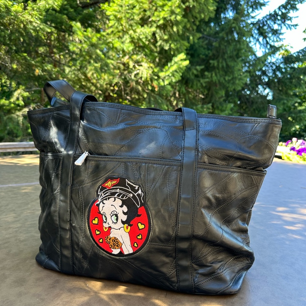 Vintage Betty Boop Black Tote Bag